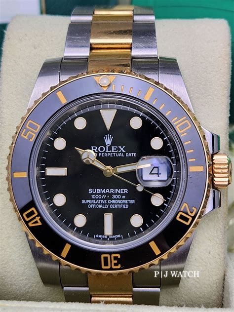 black face two tone rolex|Rolex Submariner Date 126613LN .